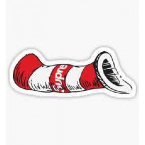 Supreme Cat in the hat Sticker by Youbetterfly